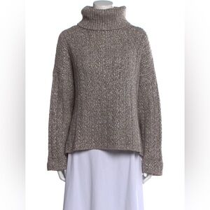 Ramy Brook Metallic Gray Turtleneck Sweater Women’s Size S